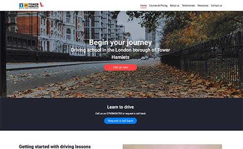 Tower Hamlets Driving School preview of home page